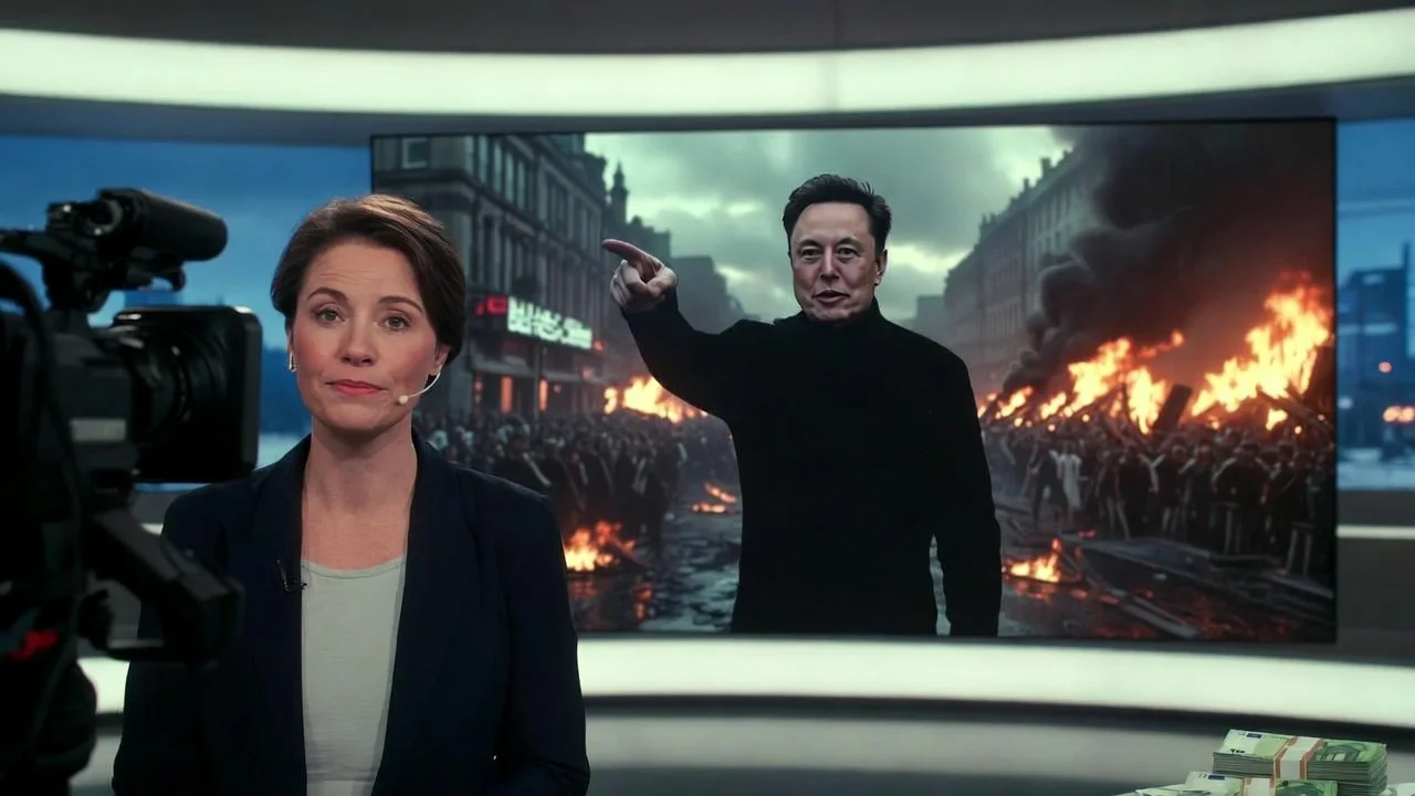 Nemecká ZDF štátna televízia šťastne vychováva na účet daňovníkov — Musk si ich lži nenechá